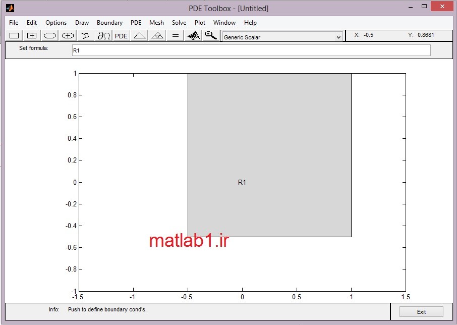PDE toolbax in MATLAB exmaple 1
