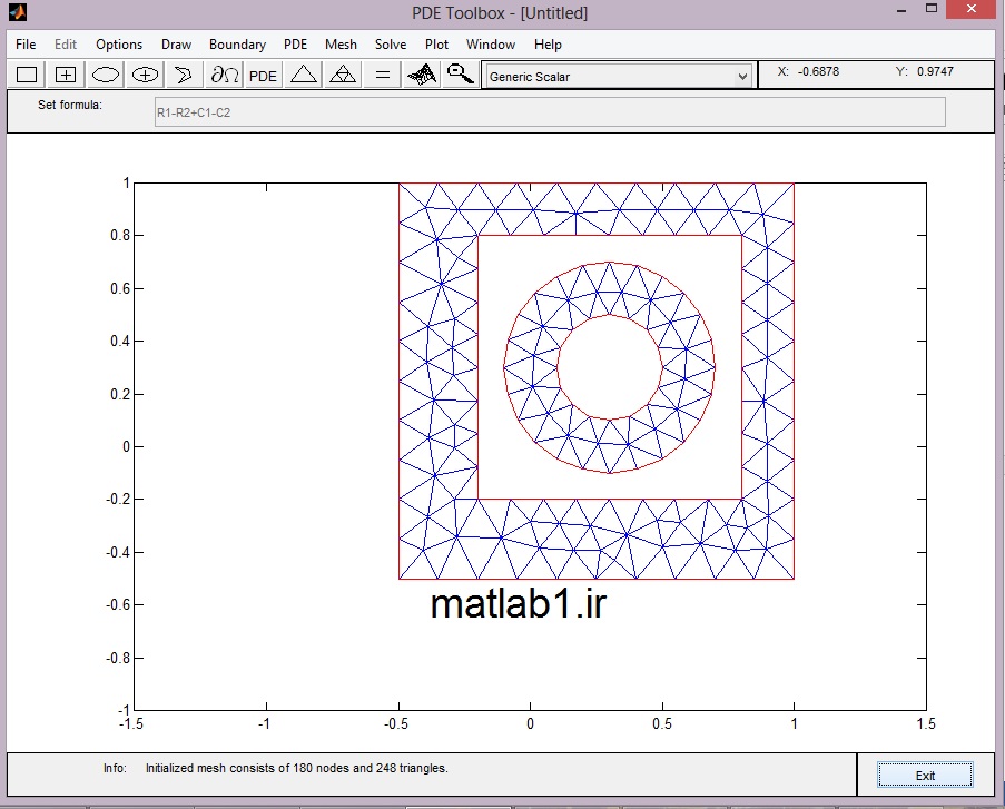 PDE toolbax in MATLAB exmaple 5