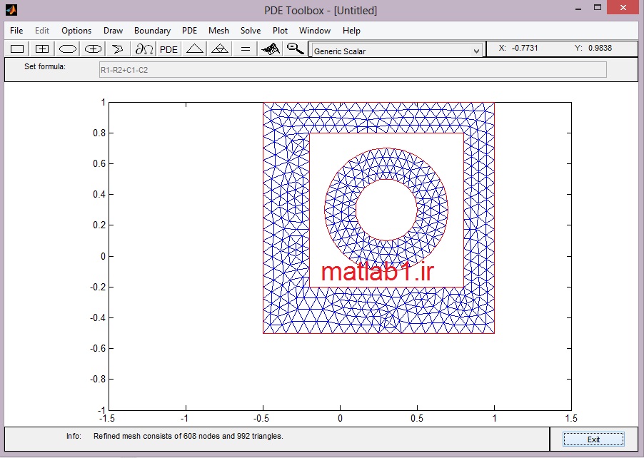 PDE toolbax in MATLAB exmaple 6